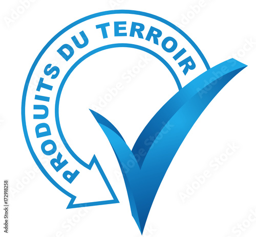 produits du terroir sur symbole validé bleu