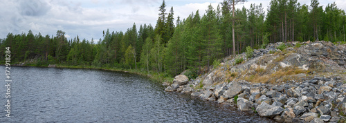 Panoramic views of the river and the forest on the banks