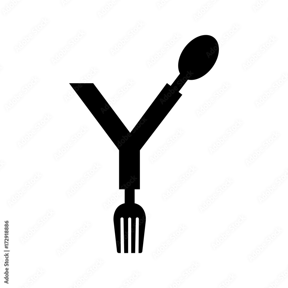 initial letter logo spoon and fork initial letter logo spoon and fork