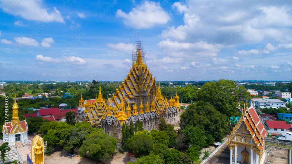 Obraz premium Wat Chan Tawan Tok ,beautiful in Phitsanulok Thailand.