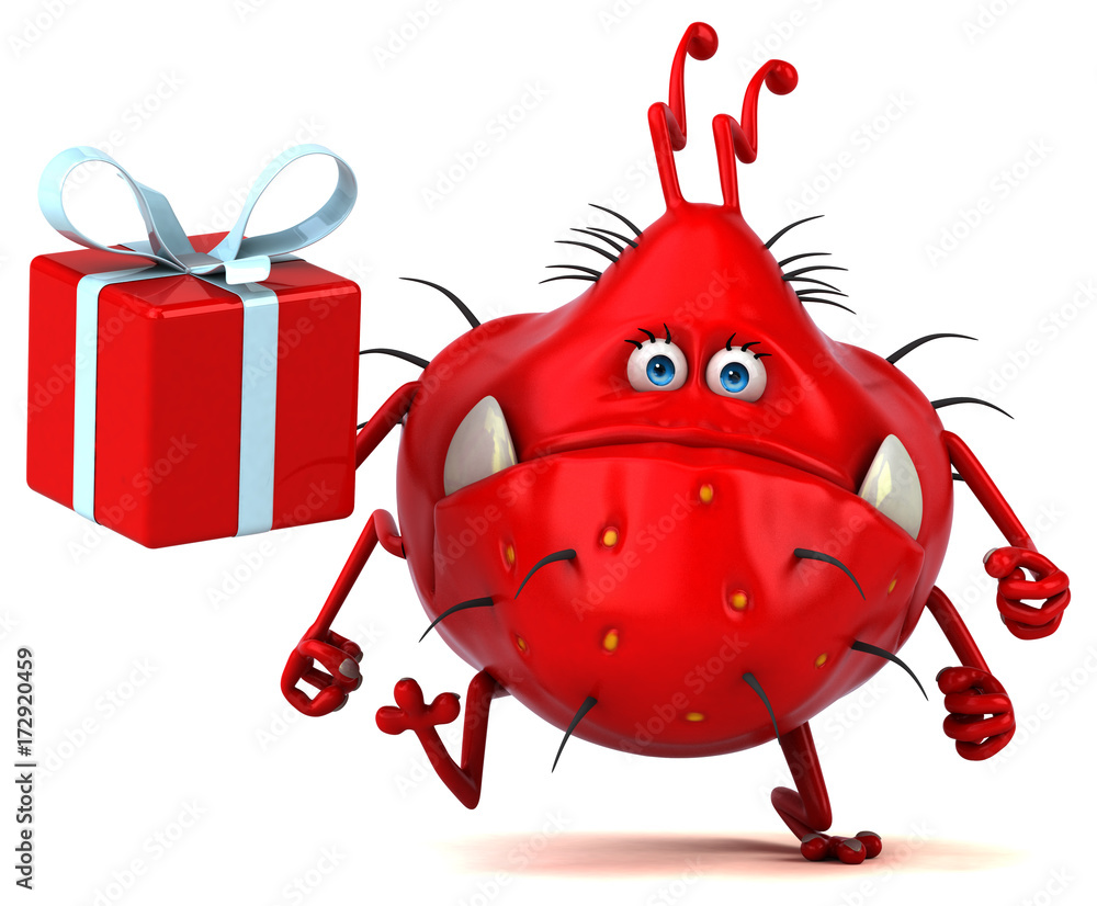 Fototapeta premium Fun germ - 3D Illustration