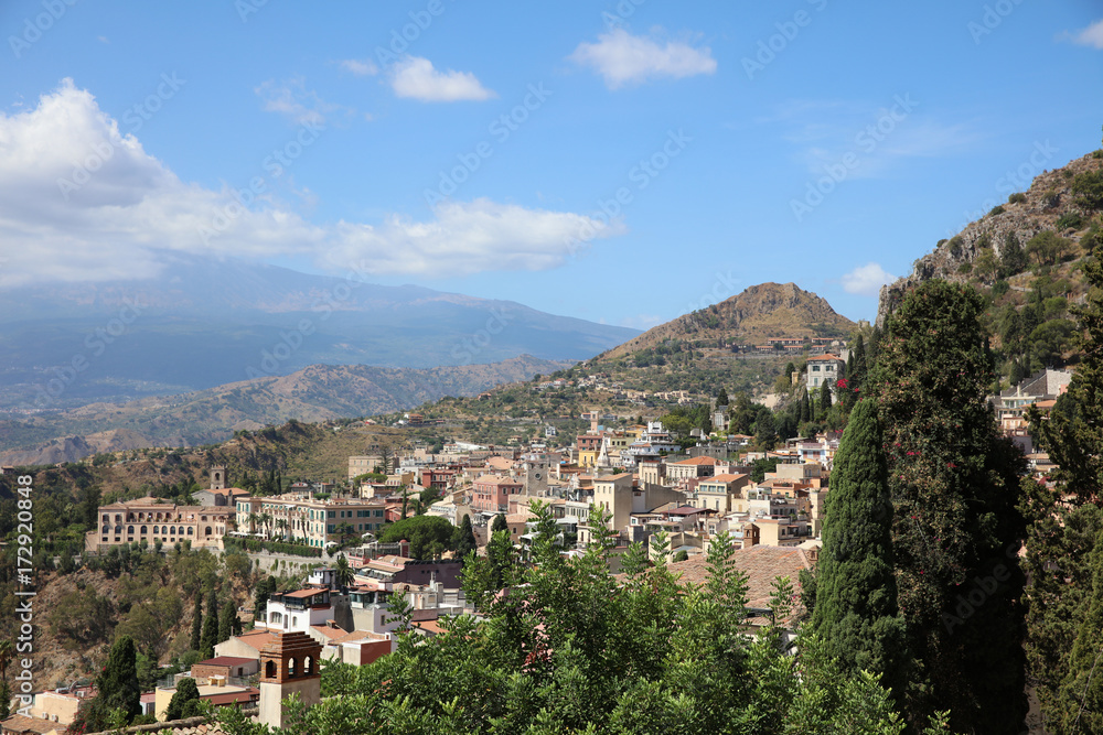 Small Village Taormina on Sicily. Italy