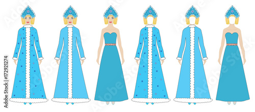Snow Maidens, vector, Photo zone (place), model