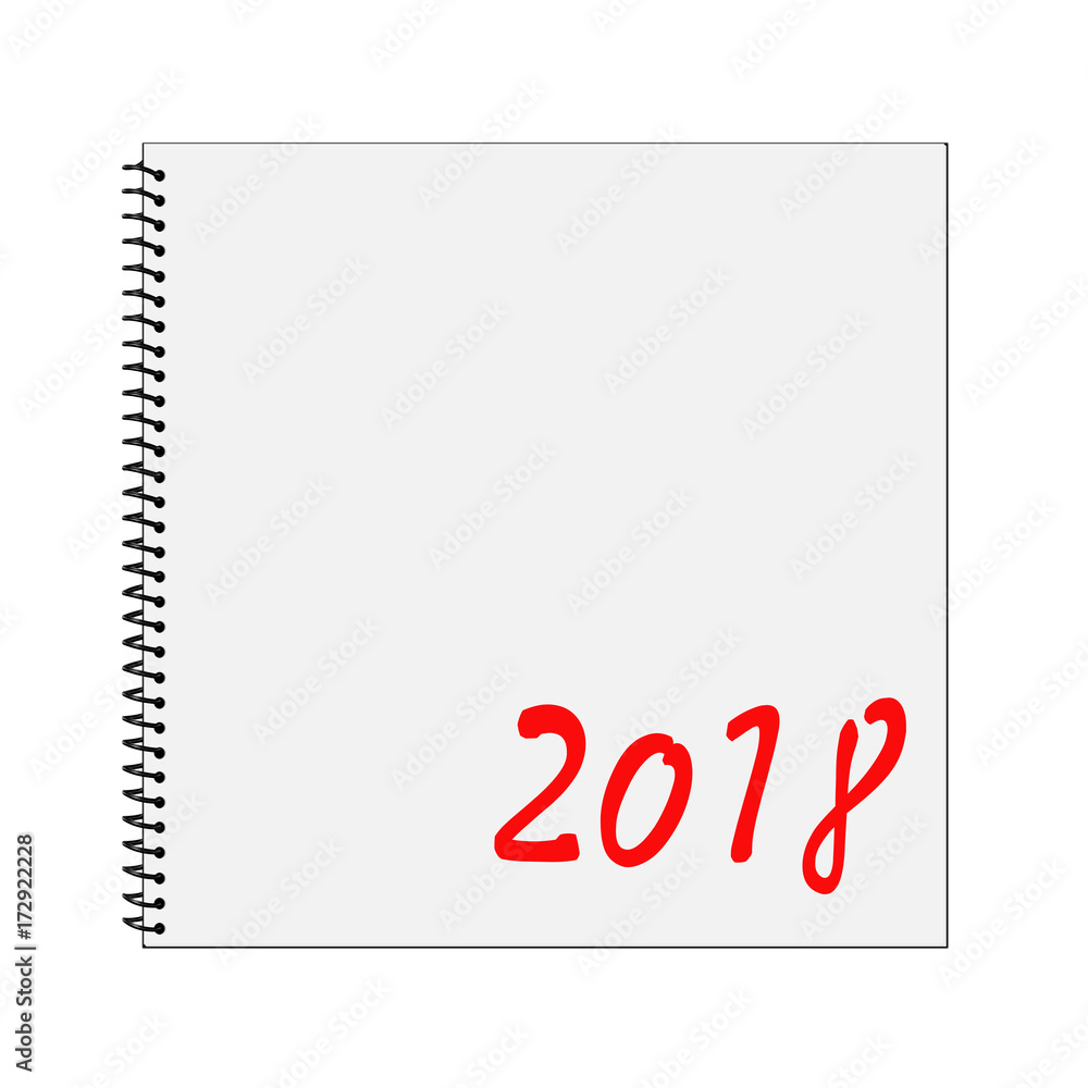 Kalender, 2018, Notizen Stock-Illustration | Adobe Stock