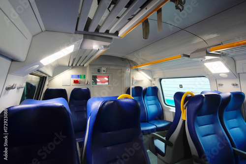 Interior of a passenger train