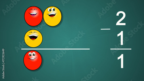 Φωτογραφία Subtract 2-1=1