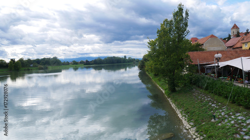 embankment of the river Drava