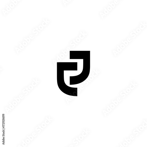 j and j letter logo vector