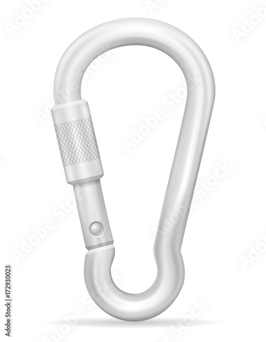 carabiner is fastened vector illustration