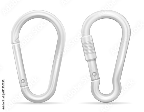 carabiner is fastened vector illustration photo