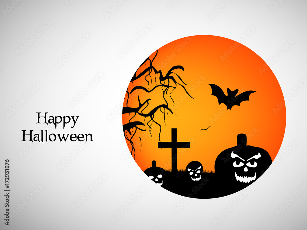 illustration of elements of Halloween Background