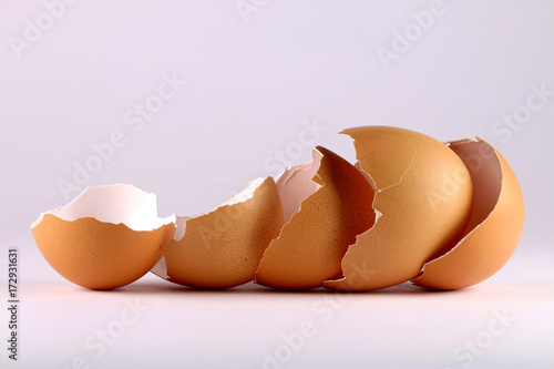 Bruine eierschalen photo