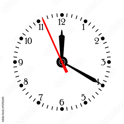 Clock face vector illustration.