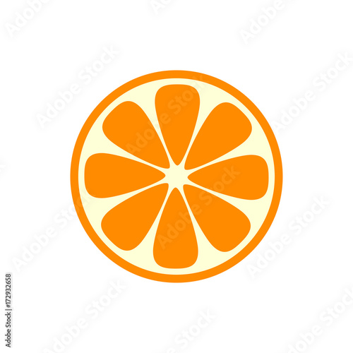 Orange slice vector icon