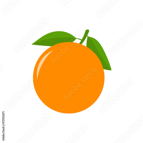 Orange citrus fruit isolated on white background