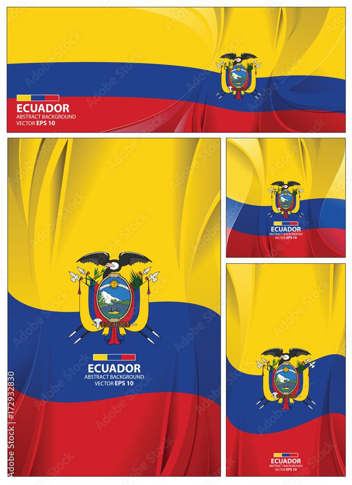 Obraz premium Abstract Ecuador Flag Background
