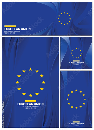 Abstract European union Flag Background photo