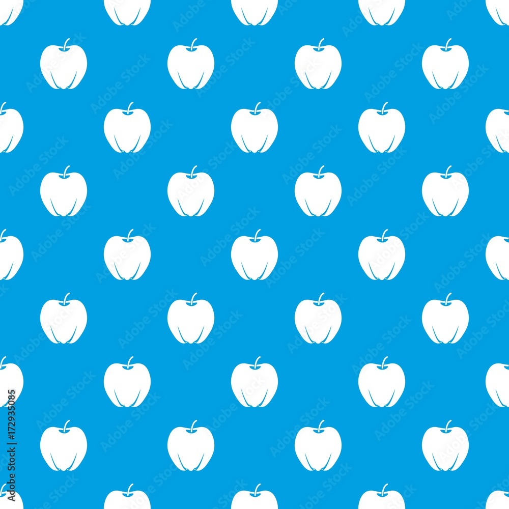 Ripe apple pattern seamless blue Ripe apple pattern seamless blue