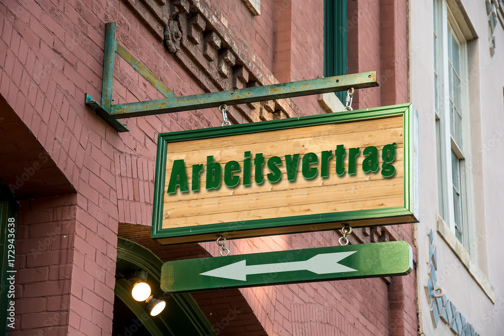 Schild 277 - Arbeitsvertrag Schild 277 - Arbeitsvertrag