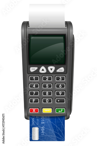 pos terminal stock vector illustration