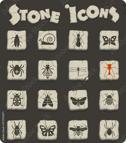 insects icon set