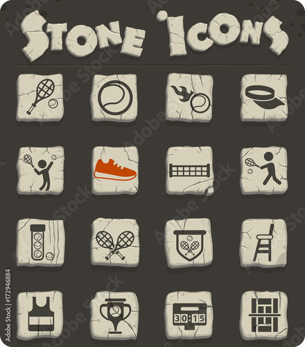 tennis icon set
