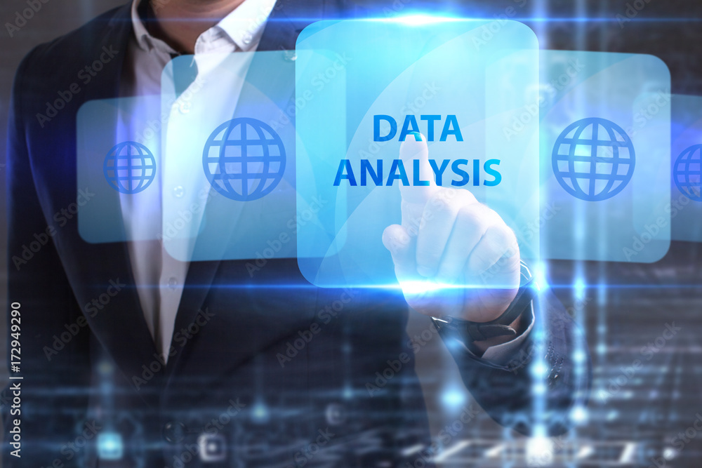 The concept of business, technology, the Internet and the network. The young entrepreneur has found what he needs: Data analysis The concept of business, technology, the Internet and the network. The young entrepreneur has found what he needs: Data analysis