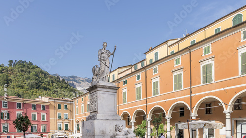 Maria Beatrice d'Este's statue, Piazza Alberica, Carrara, Tuscany, Italy photo