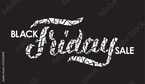 Black Friday Sale. Vector typography design. 