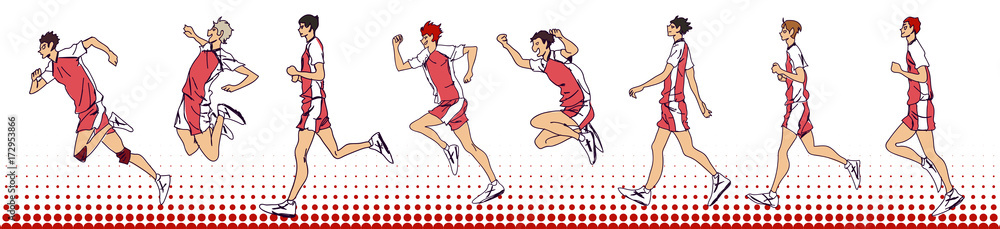 sketch hand drawn cartoon athlete sportsman run jump walk collection sketch hand drawn cartoon athlete sportsman run jump walk collection