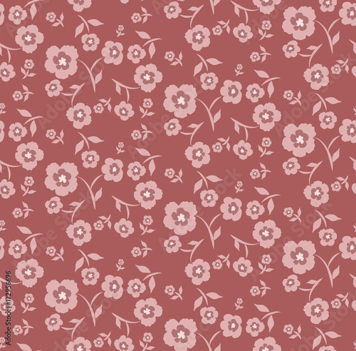 Floral seamless pattern , pastel pink colors, Vector background