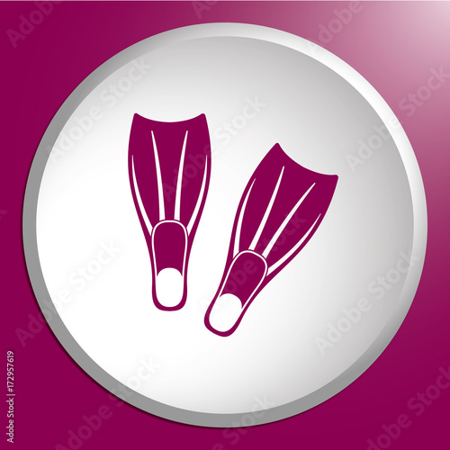 Diving flippers icon