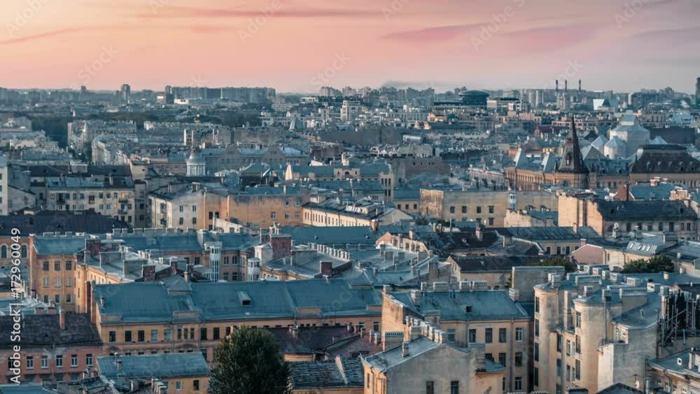 Cityscape view over the rooftops of St. Petersburg Cityscape view over the rooftops of St. Petersburg