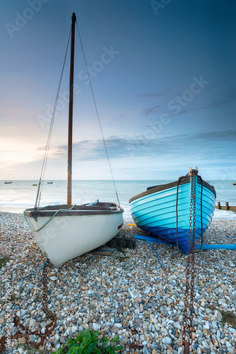 Boats on the Beach at Selsey photo