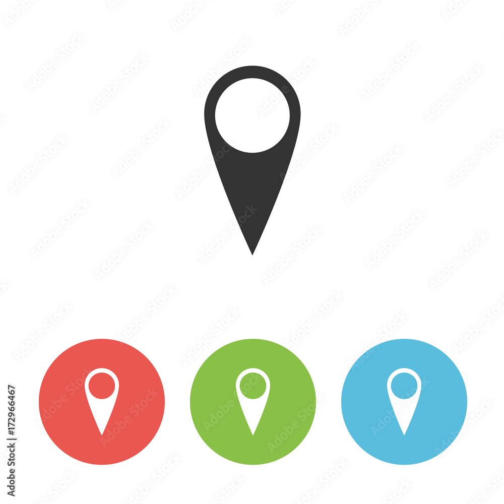 Map pin vector icon Map pin vector icon