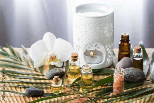 Essential oil for aromatherapy, spa concept
