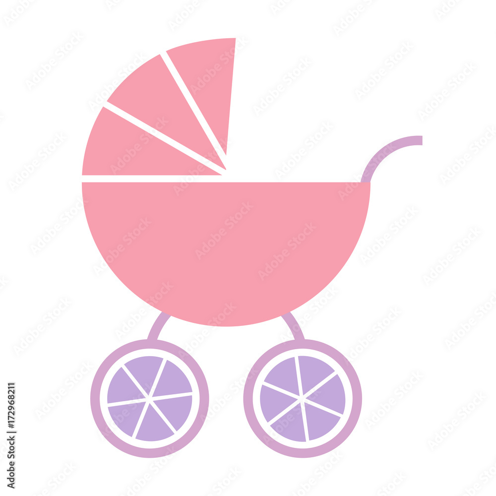 Vector baby carriage Vector baby carriage