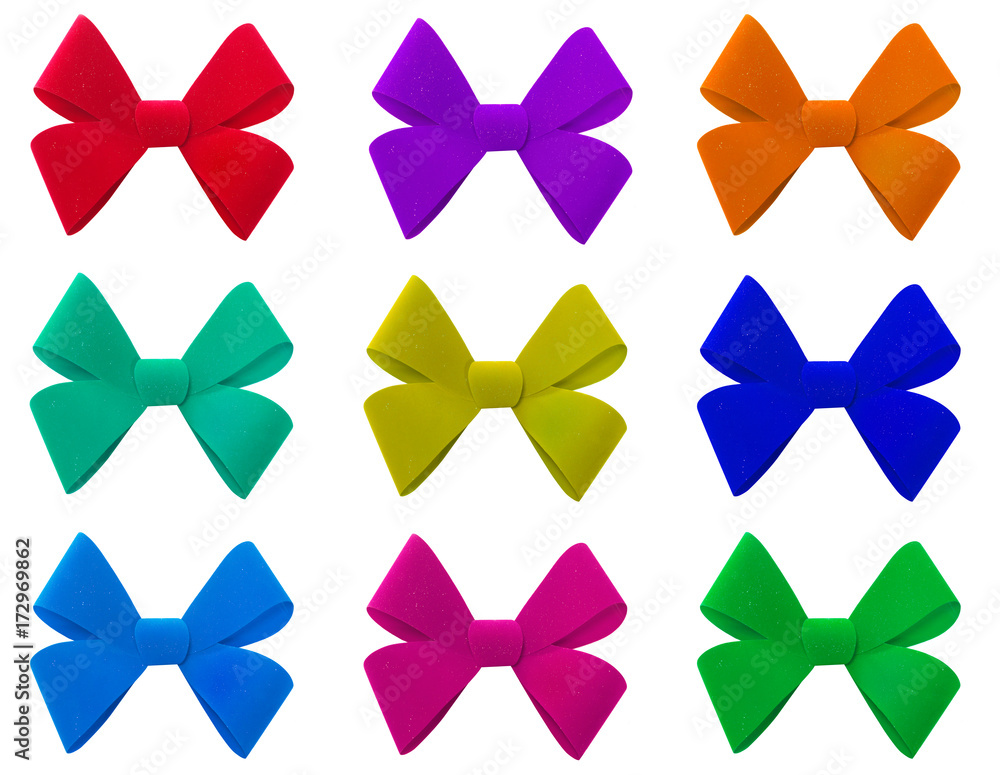 Multi-colored bows