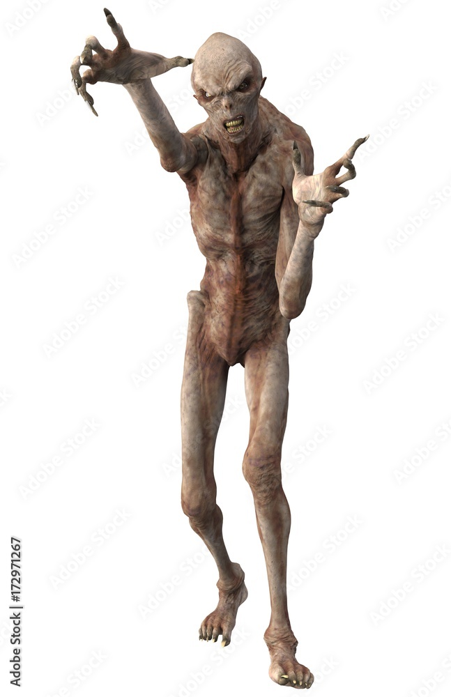 Monster 3D Illustration Isolated on White Monster 3D Illustration Isolated on White