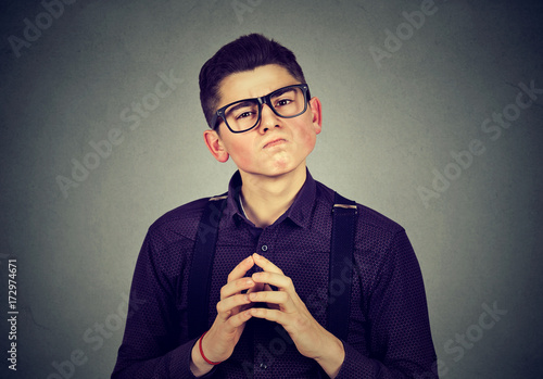 Foto Man with snobbish face expression