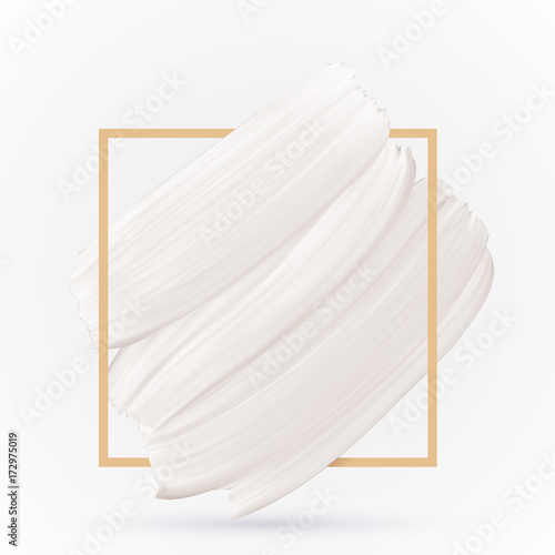 White smear texture on white vector background. Pastel color design template