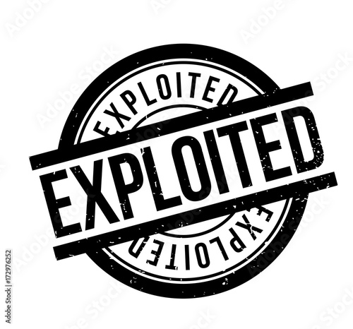 Exploited rubber stamp. Grunge design with dust scratches. Effects can be easily removed for a clean, crisp look. Color is easily changed.