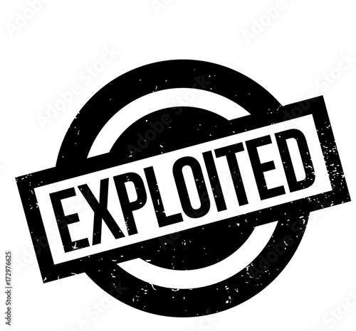 Exploited rubber stamp. Grunge design with dust scratches. Effects can be easily removed for a clean, crisp look. Color is easily changed.