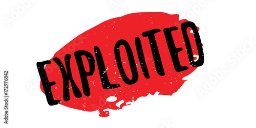 Exploited rubber stamp. Grunge design with dust scratches. Effects can be easily removed for a clean, crisp look. Color is easily changed.
