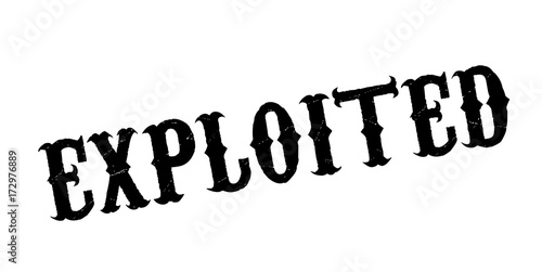 Exploited rubber stamp. Grunge design with dust scratches. Effects can be easily removed for a clean, crisp look. Color is easily changed.