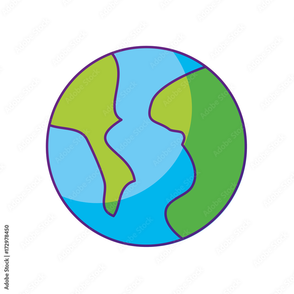 planet earth world system solar icon vector illustration planet earth world system solar icon vector illustration