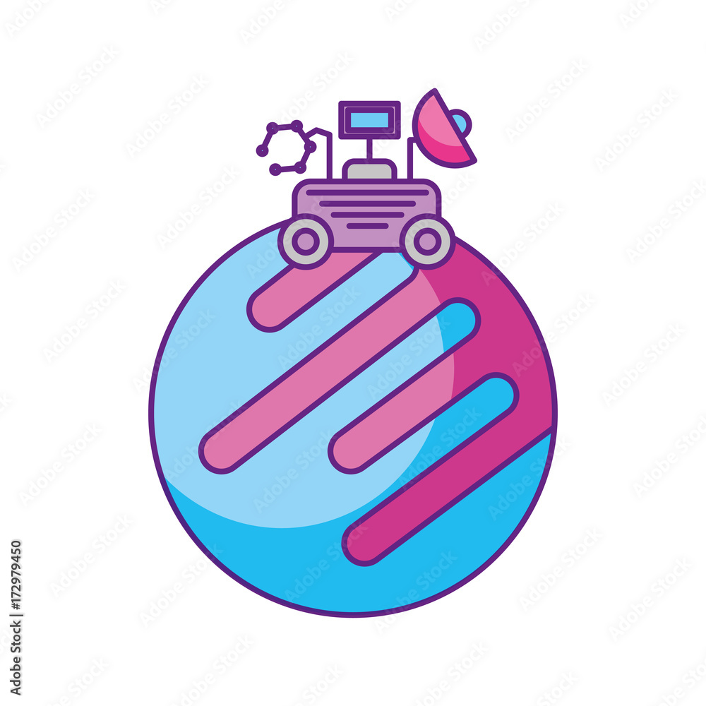 mission space planet colonization research module rover vector illustration mission space planet colonization research module rover vector illustration