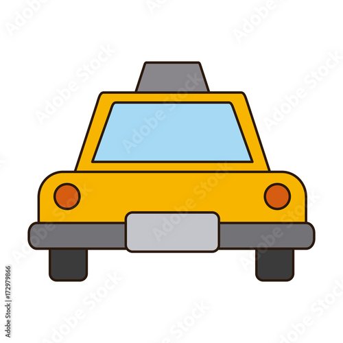 Taxi cab frontview icon vector illustration graphic design
