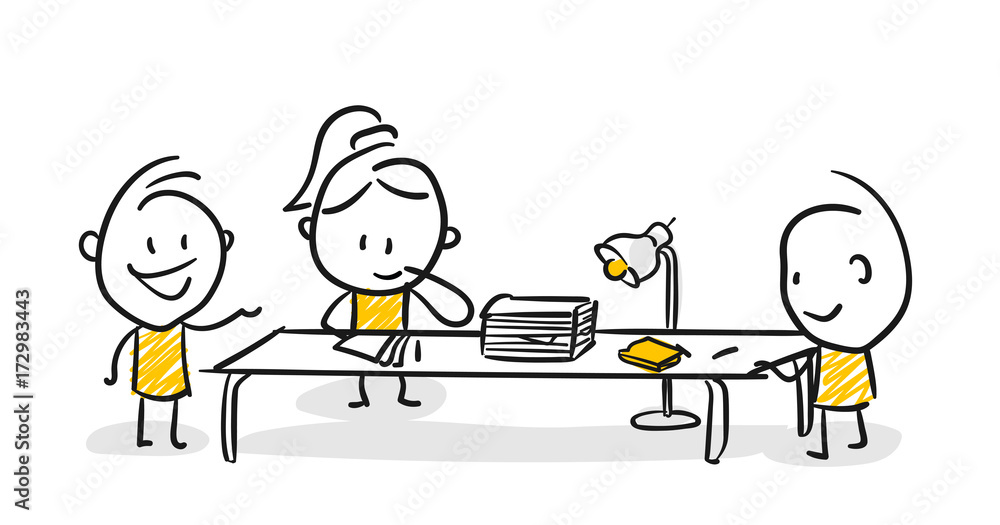 Strichfiguren / Strichmännchen: Agentur, Meeting. (Nr. 82) Strichfiguren / Strichmännchen: Agentur, Meeting. (Nr. 82)