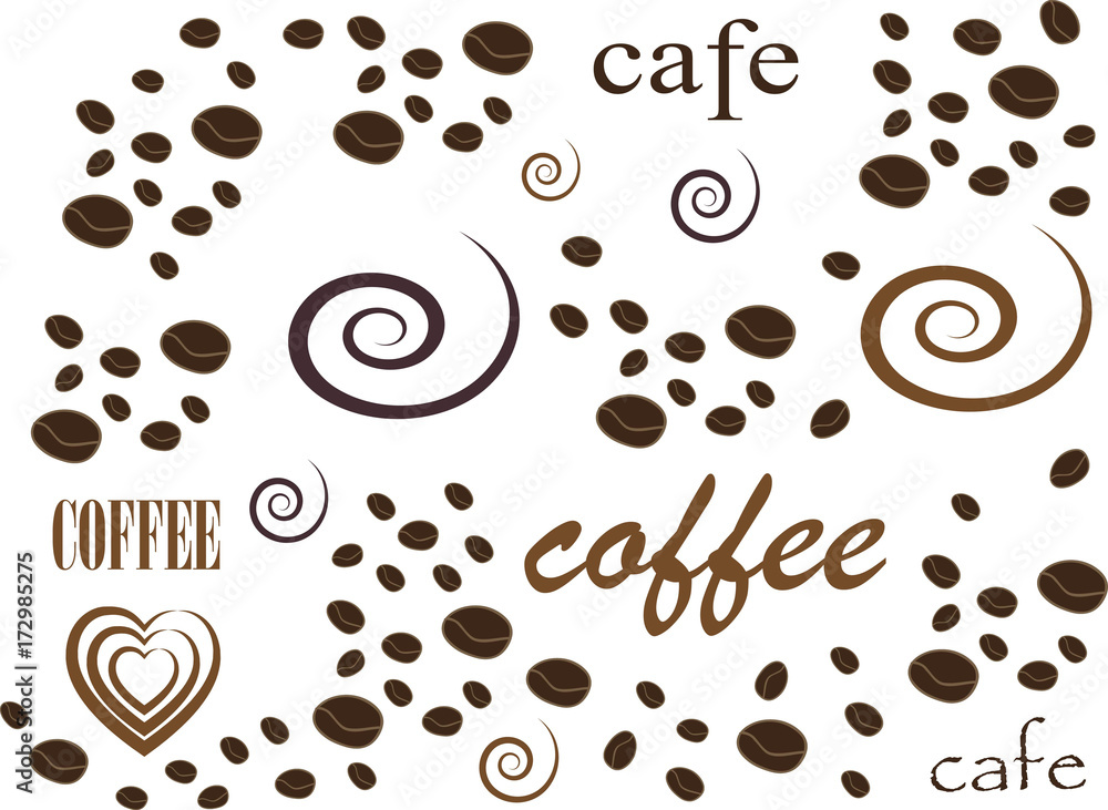 Obraz premium Modern posters with coffee background2